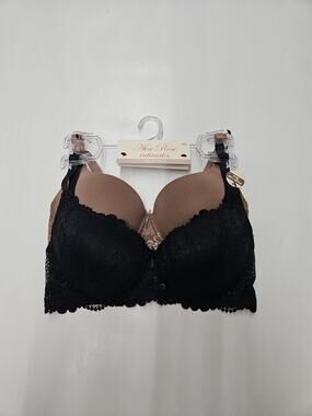 Ava Rose Intimates 2 Pack Bra Size 38C Color Multicolor